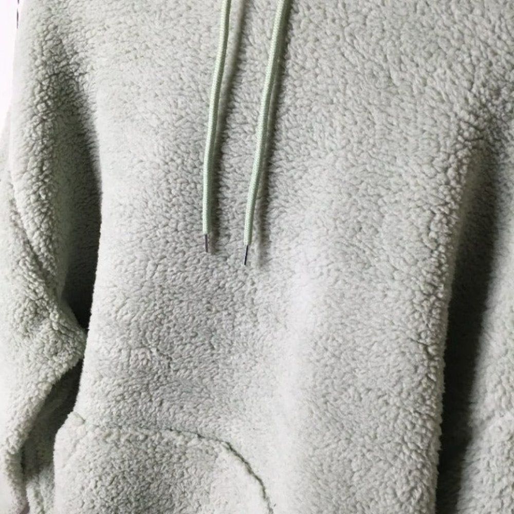 asos Womens Fleece Hoodie Green M NWT - Picture 3 of 9